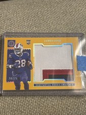 James Cook RC 4 Color Patch # /25 Panini Encased Football