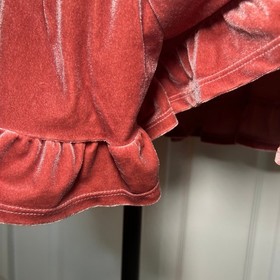 NWT Urban Outfitters Pink Velvet Lace Corset Tiered Babydoll Puff Romper Small