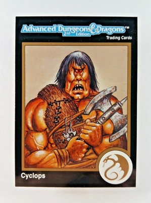 Cyclops #131 Gold - Dungeons & Dragons card (1992 TSR) D&D 2e AD&D Advanced