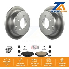 Rear Coated Brake Rotor Ceramic Pad Kit For Jeep Mitsubishi Lancer Patriot Dodge