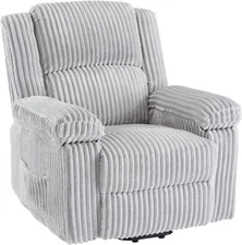 Recliner Chair, Manual Recliner Sofa with Handle, Pillow Top Arms,Thick Padding