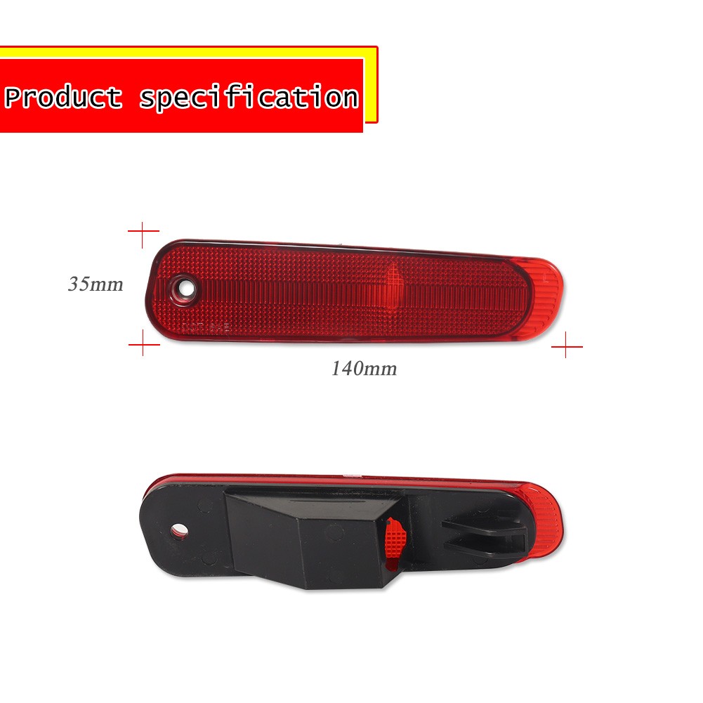 For 1990-96 Nissan 300ZX Z32 Red Rear Side Marker Light Housings w