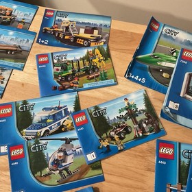 Lot x24 Lego City Instruction Manuals Only 7208 4440 60085  Police Fire Car Plow