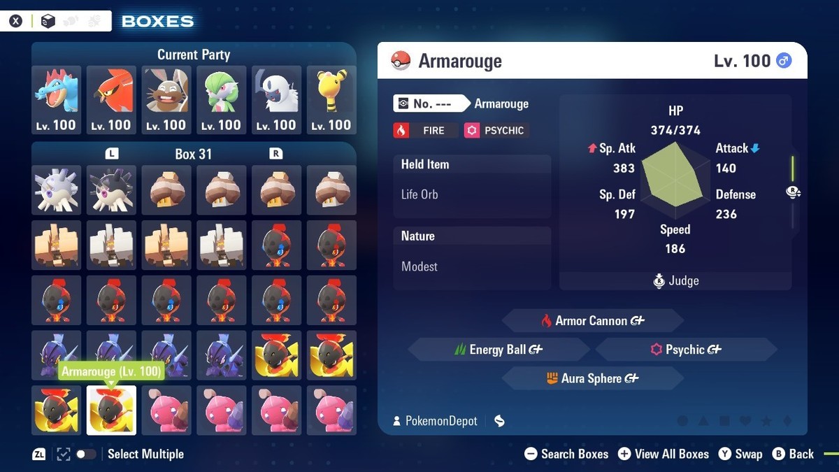 6IV Shiny Armarouge Per Pokemon Leggende Z-A (Legends Z-A) - Nuovo