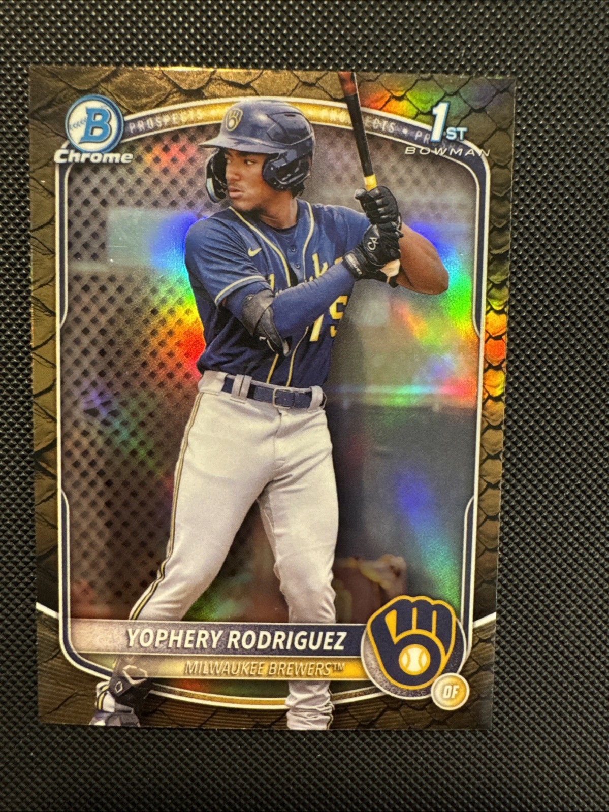 2025 Bowman Chrome Prospects Yophery Rodriguez #BCP-36 Reptilian Refractor (RC)