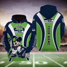 Seattle Football Team Seahawkss 3D Hoodie, Unisex Adults S-5XL