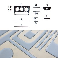 Innenraum Dekor Cockpit FüR Opel Corsa B 1993-2002 Aluminium Optik 10Tlg