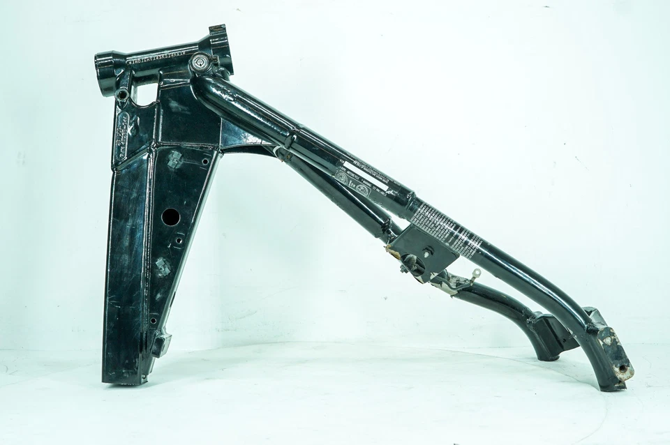 03 Harley Dyna Super Glide Porción Superior Marco Principal Cuello * DOBLADO * 28° SLVG 1350 Foto 4 de 4