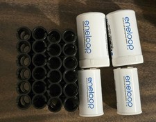 Storacell AAA battery holders, and 4x Eneloop D-Cell and C-Cell battery adapters