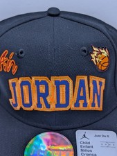 Nike Jordan Kids Snapback Hat 4-7 Black World Champions NBA Finals Cap NWT