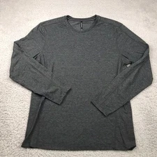Ten Thousand Versatile Long Sleeve Shirt Mens L Heather Gray Performance Stretch