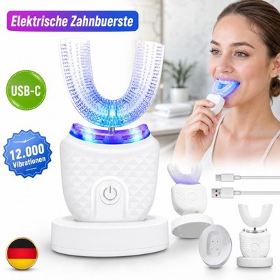 Ultraschallzahnbürste U-Form 3 Modi IPX7 Wasserdicht Tragbar Reisen Erwachsene