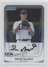 2011 Bowman Draft Chrome Prospects Dom Nunez #BDPP102 0w8