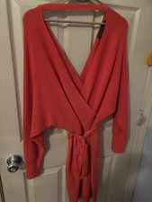 Zesica Orange Long Sleeve Sweater Dress Xl