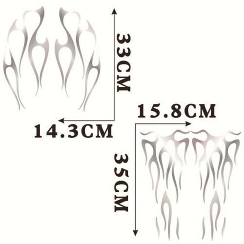 Matte Silver Decal Gas Tank Decal For Customization Easy To Apply For Motorcycle - Picture 5 of 9