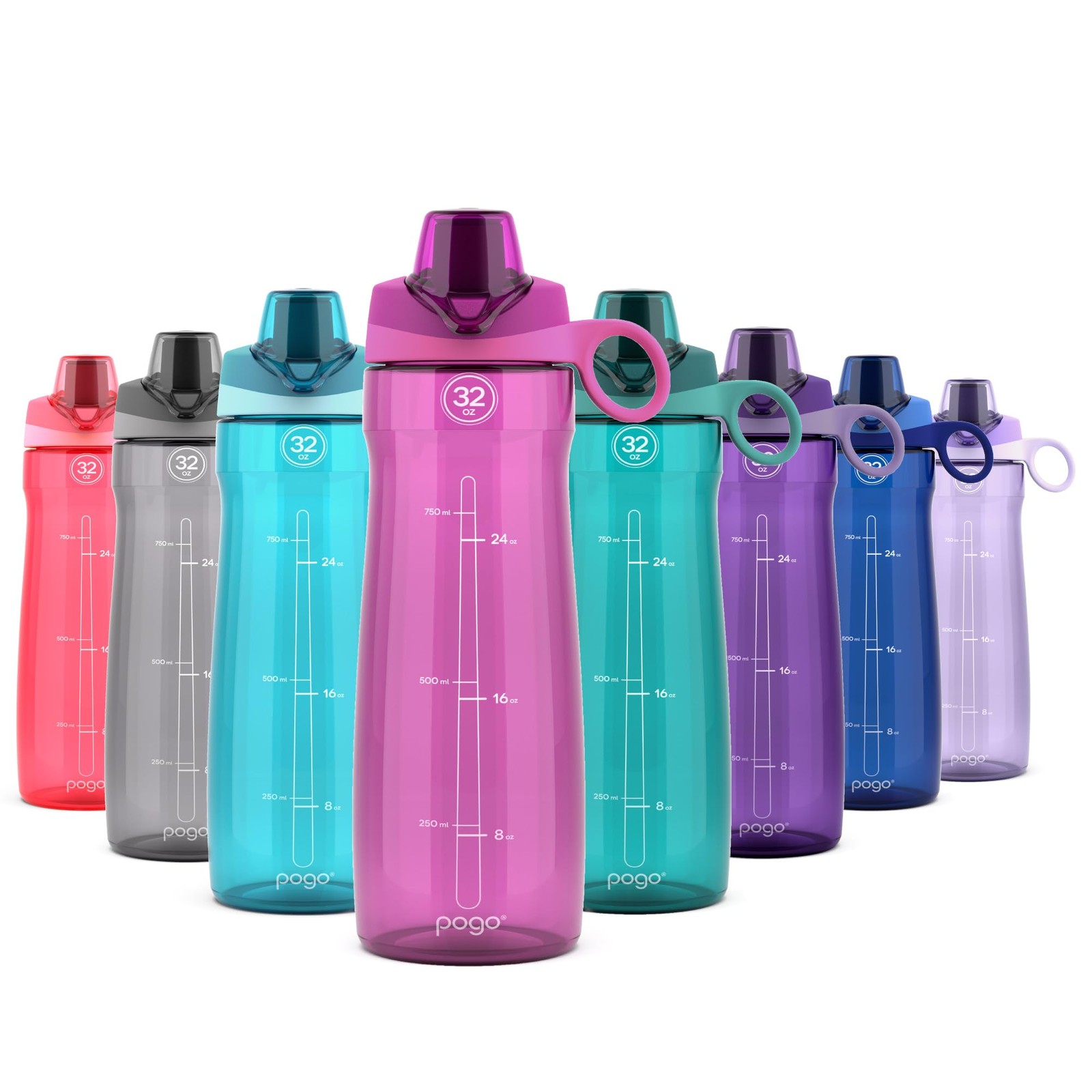 With Chug Lid, Fuchsia, 32 Ounces, Fuchsia
