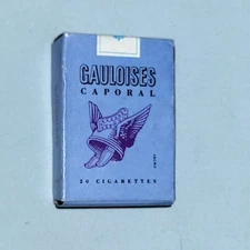 Vintage Cauloises Cigarettes Mini Tin Car/Travel Ashtray Hong Kong NOS