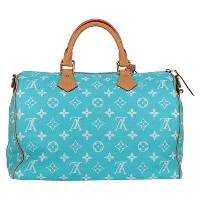 LOUIS VUITTON Speedy P9 Bandouliere 40 Bag Turquoise Blue M11563
