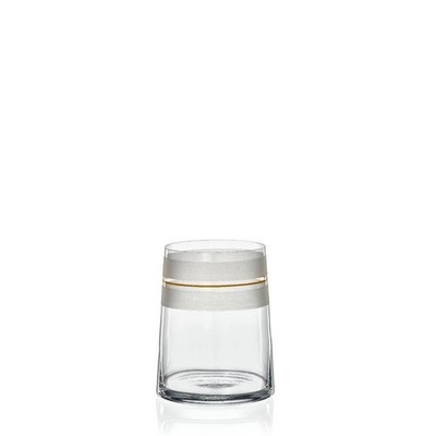Crystalex Kristallvase Stripes Blumenvase Tischvase 160 mm gelb