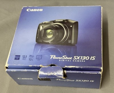 Canon PowerShot SX130 IS 12.1 MP Digitalkamera Schwarz OVP 8GB SD Geprüft