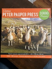 Llamas 1000 pc Jigsaw Puzzle 28" X 20" Peter Pauper Press NIB