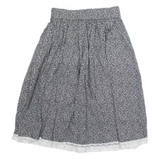 Gonna A-Line Nera Fino Al Ginocchio Con Motivo Pazzo S