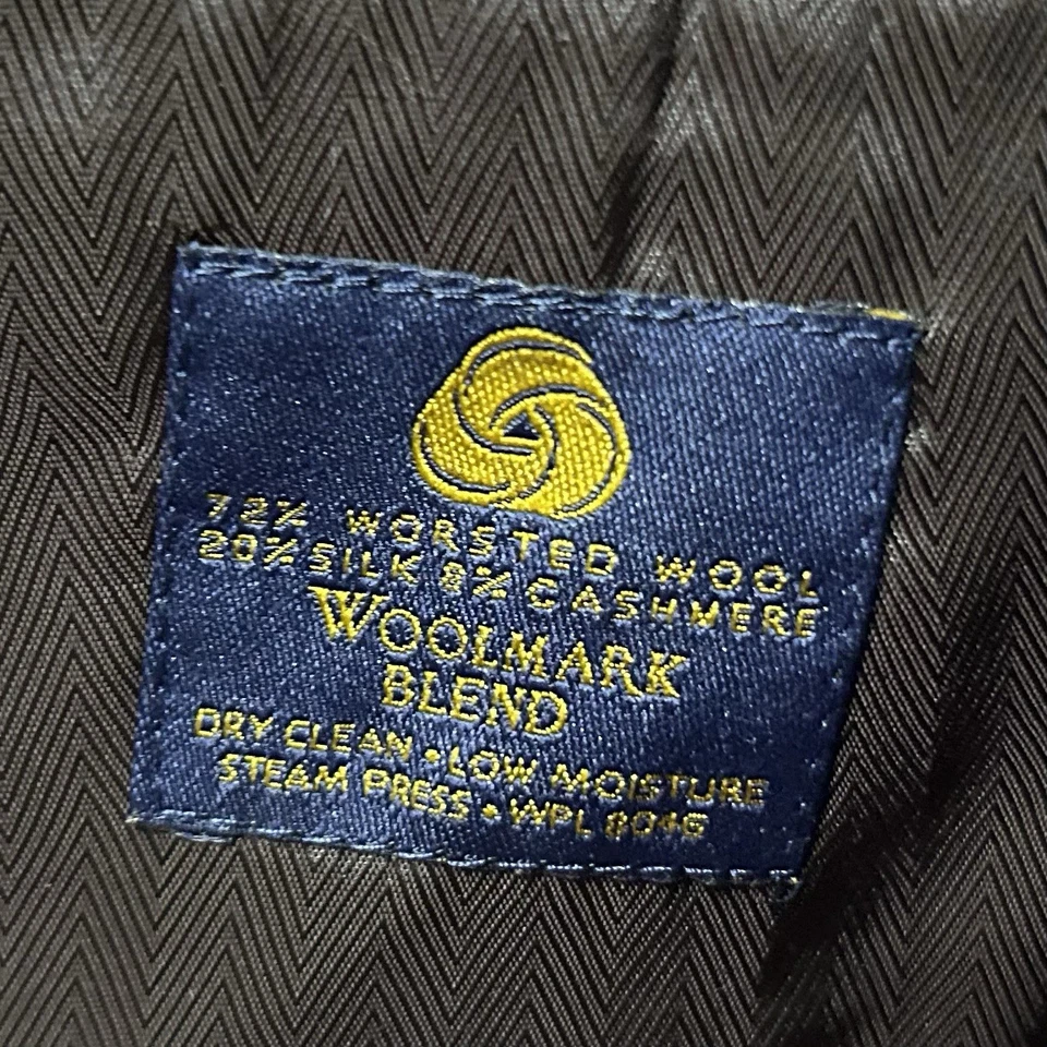 Club Room  48L Sport Coat Wool Silk Cashmere Blend Brown Two Button Lined Vented - Image 4 of 4