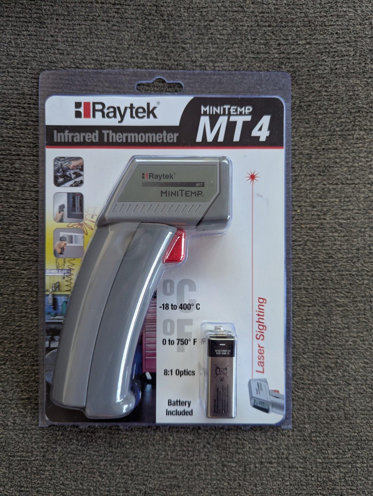 Raytek MiniTemp MT4 Infrared Thermometer Gun Laser Sighting 0-750°F RAYMT4U NEW