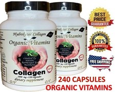 2 Hydrolized Collagen  Vitamin C 2 X 120 CAPS Ultra Collagen hair skin nail