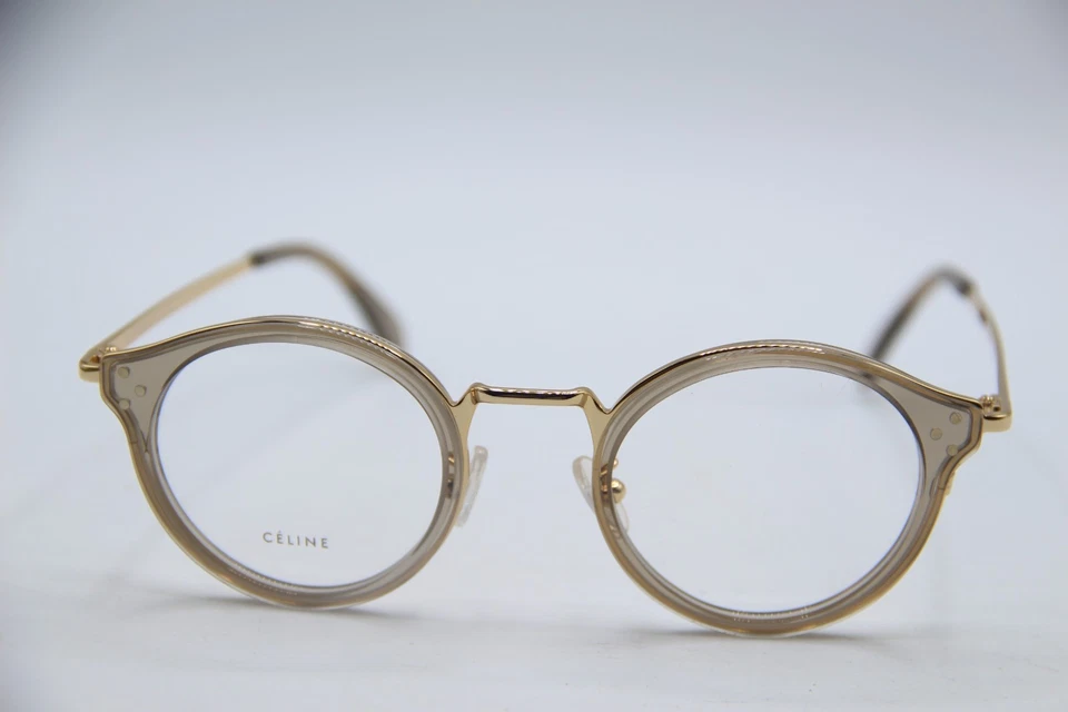 NUEVAS GAFAS CELINE CL 50001U 048 ORO TRANSPARENTE AUTÉNTICAS 46-22 Foto 2 de 4