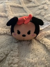 Disney Tsum Tsum Minnie Mouse 3.5" Mini Plush Stuffed Animal Red Dress  Bow