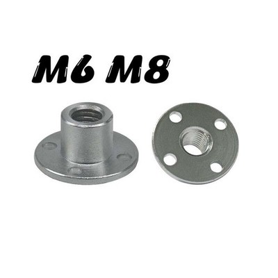 M6 M8 Round Base T Nuts Threaded Hole Flange Flat Slab Screw Flange Couplings