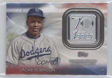 2021 Topps 70th Anniversary Manufactured Logo Jackie Robinson Patch HOF 1z6