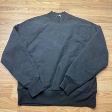 Champion Reverse Weave Sweatshirt Mens Large Black Crewneck Pullover Embroidered