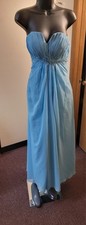 Mermaid Blue Long Evening Formal Strapless Dress Party Prom Gown Custom