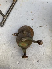 Antique Hand Crank Bench Grinder Sharpener Working Great