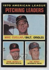 1971 Topps League Leaders Mike Cuellar Jim Perry Dave McNally #69 0ha3