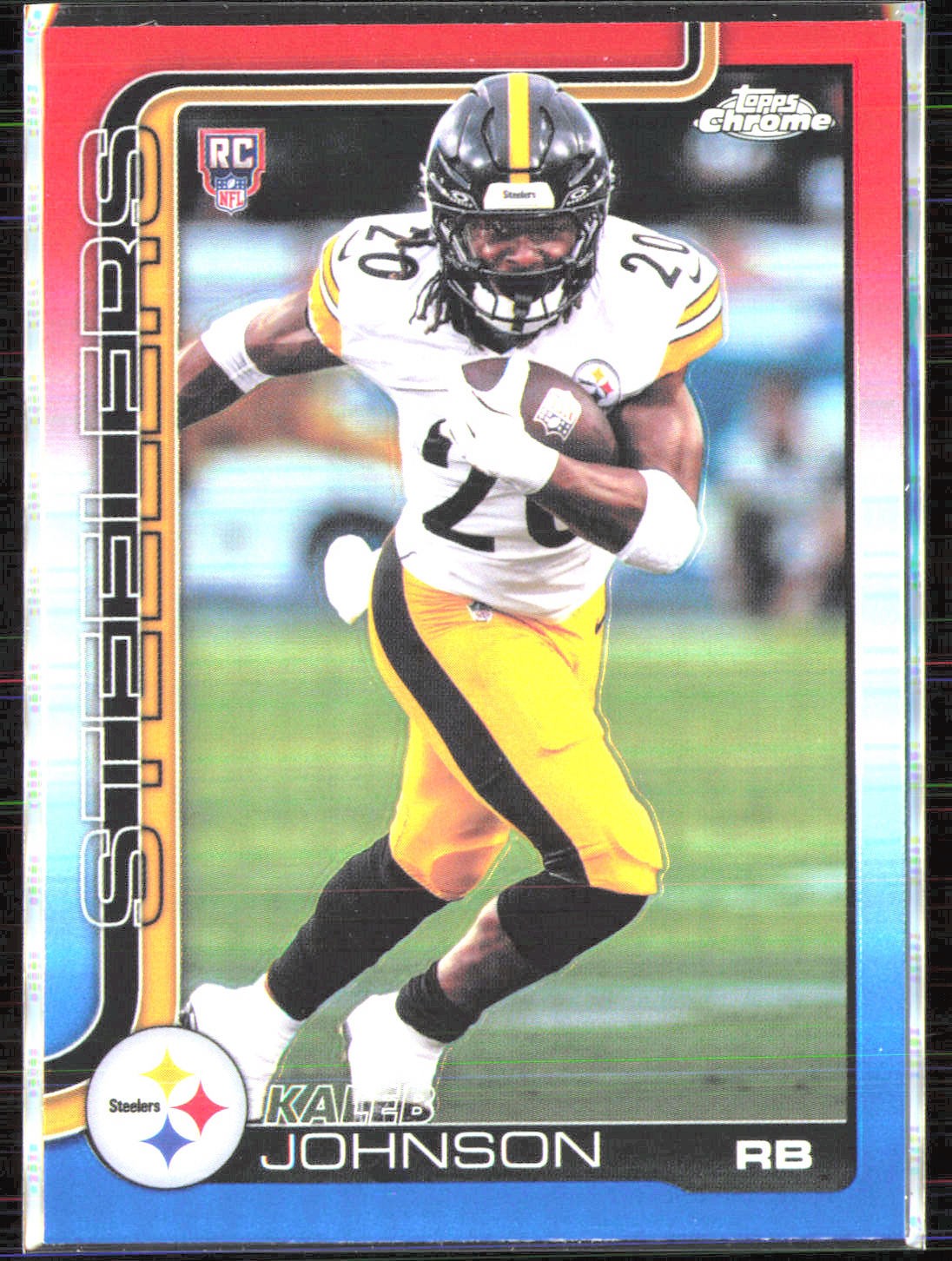 2025 Topps Chrome - Red White and Blue Refractor #323 Kaleb Johnson