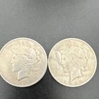 1922 Peace Dollar $1 Silver Coins 2x Circulated 90% Silver  0.9 Fineness