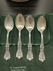 Burgundy Teaspoons Set of 4 Reed and Barton Sterling Silver 1949