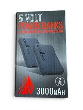 NIB Actionheat 5V Double Power Bank, 3000 mah. Includes charging cords