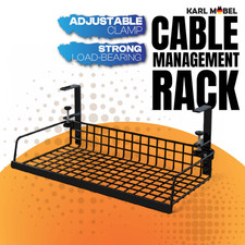 Under Desk Cable Management Tray No Drill Wire Organizer Clamp On Cable Rack