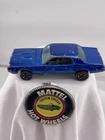 Hot Wheels Redline Car 1967 Custom Cougar Blue Hong Kong W/ Button # 34