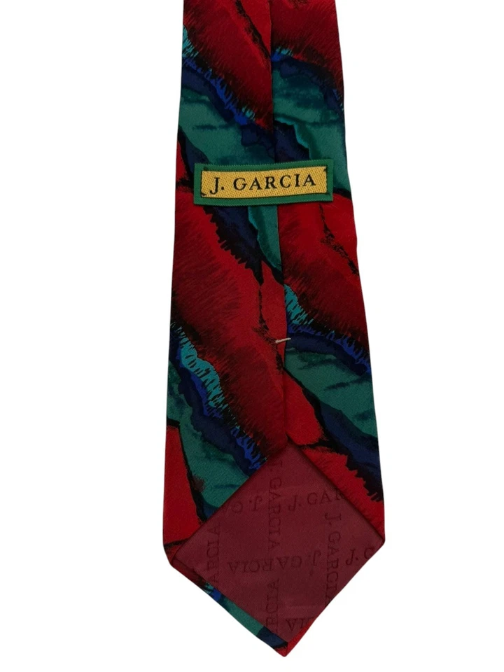 Corbata Jerry Garcia Vintage Corbata EE. UU. SEDA COSIDA A MANO Para hombres 57X4" Foto 4 de 4