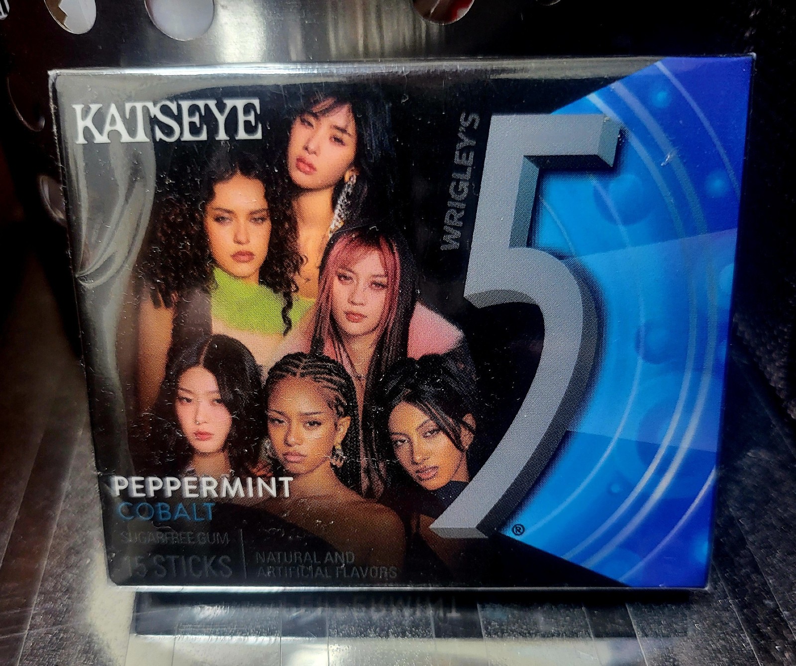 KATSEYE PEPPERMINT COBALT WRIGLEY'S 5 GUM  |  NEW  |  UNOPENED  |  15 STICKS GUM