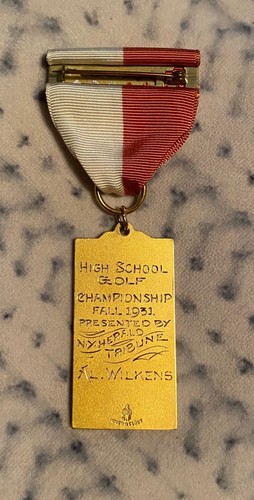 ROBERT TAIT MCKENZIE Bronze Gold Fill Medal PSAL Vintage 1 5/8 (plus ...