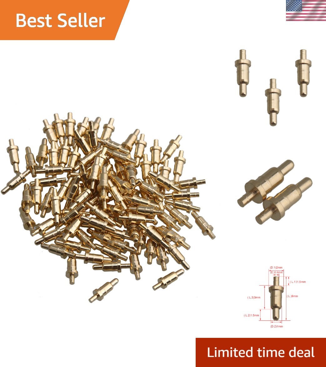 Golden Plating Copper Spring Pogo Pins Probes Replacement for POGOPIN Pack of...