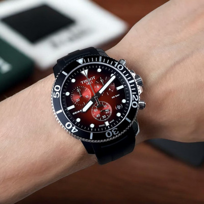 Tissot Seastar 1000 Chronograph T120.417.17.421.00 Red Gradient Dial Herrenuhr