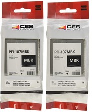 2 x PFI-107MBK Pigment Matte Black Ink Tank for the iPF670, iPF680, iPF685,