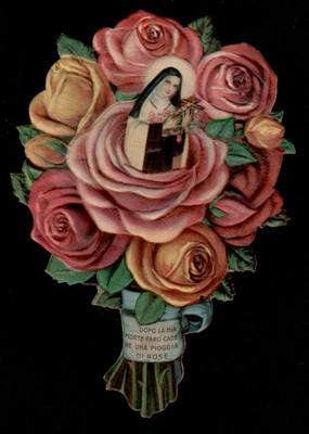 C4 Santino Holy Card SANTA TERESA DEL INFANT JESU' CALENDARIEETTO 1936 II S.